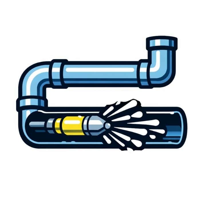 Illustration eines Wasserrohrs für Sanitärarbeiten